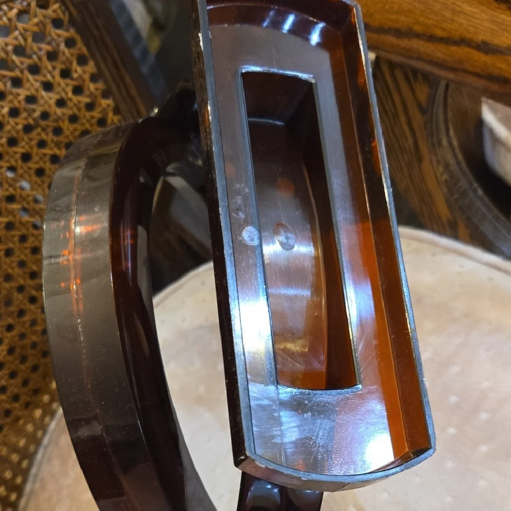Vintage Rich Brown Vanity Mirror